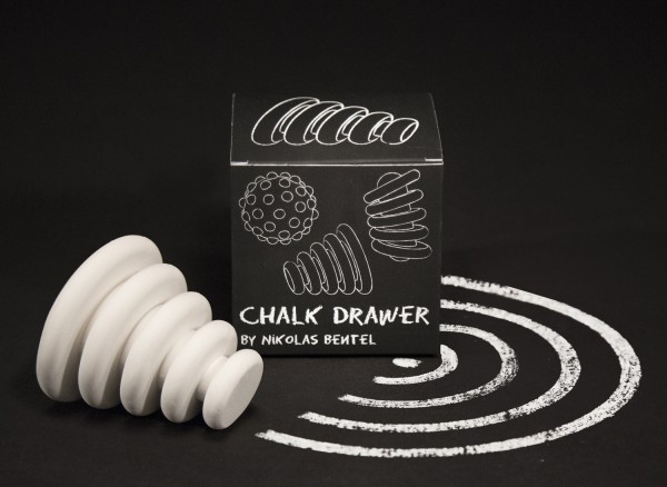 Sculptural chalk drawers by Nikolas Bentel
