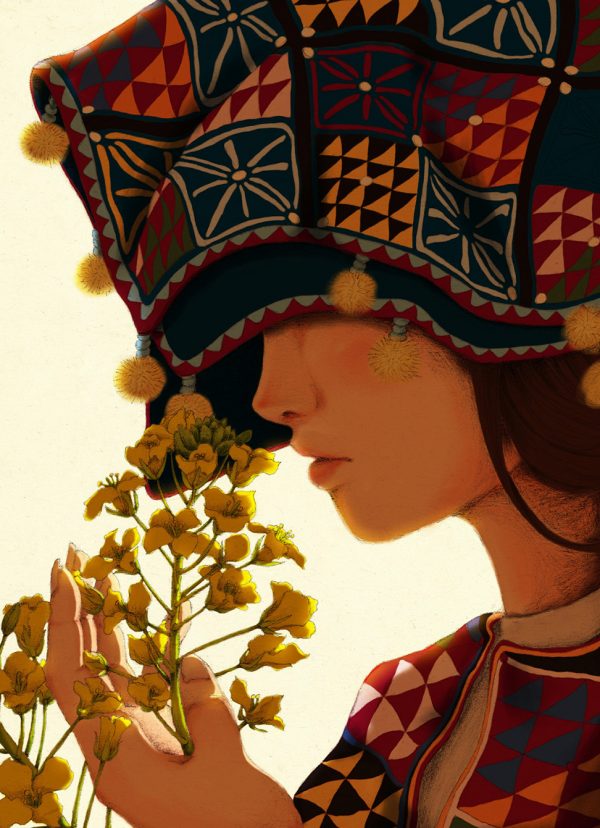 Flowers, illustration by Đốm Đốm