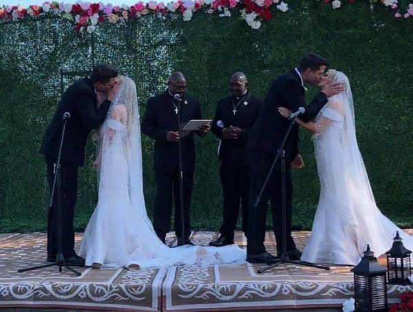 Identical twin sisters marry identical twin brothers