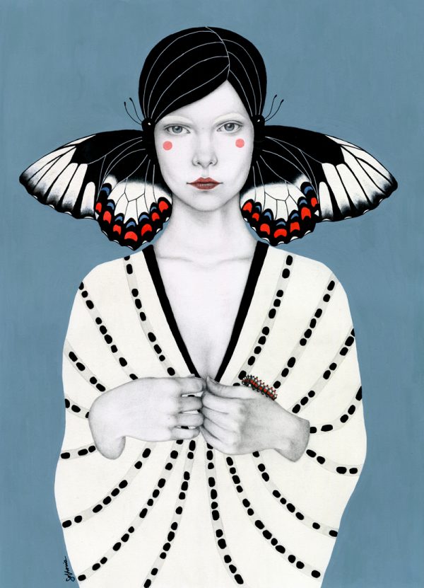 Butterfly girls, illustration by Sofia Bonati