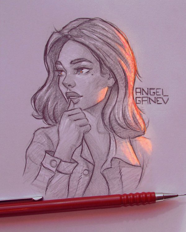 Incredible illustrations that glow from within by Angel Ganev