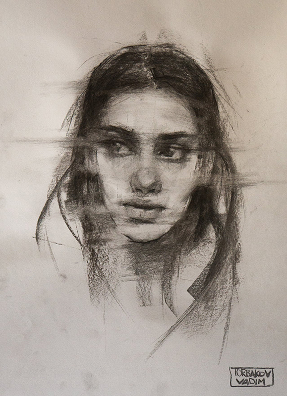 Expressive drawing portraits by Vadim Torbakov
