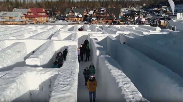Snowlandia – World’s largest snow labyrinth opens in Poland