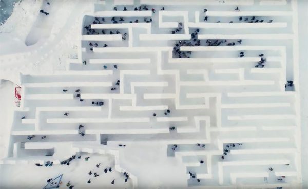 Snowlandia – World’s largest snow labyrinth opens in Poland