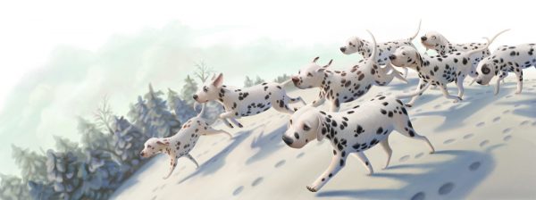 101 Dalmatians, illustration by Varya Kolesnikova