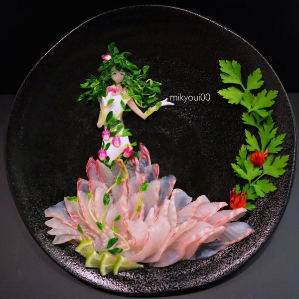 Incredible food art from raw fish and other edible ingredients