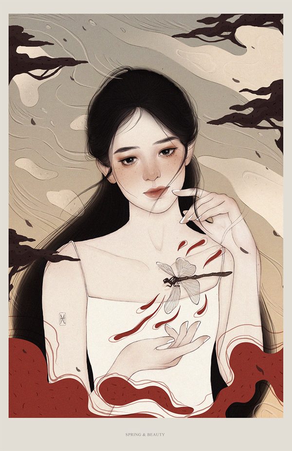Spring, illustration by Helen Xu