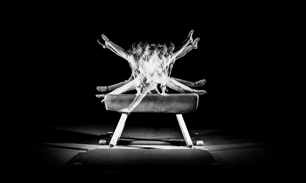 Stroboscopic Gymnast Photoshoot by Tom Hegen