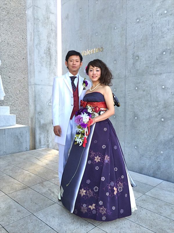 Brides in Japan are turning their long-sleeve kimonos into stunning wedding dresses