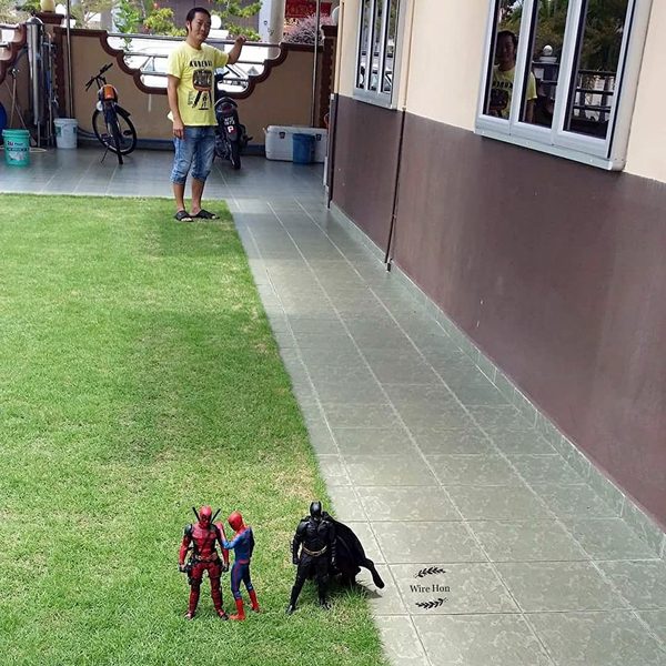 Awesome photos with toy superheroes by Wire Hon